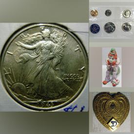 MaxSold Auction: This online auction includes collectible coins such as Morgan silver dollars and US mint sets, sterling silver jewelry, fossil specimens, fine china, vintage glassware, and much more!